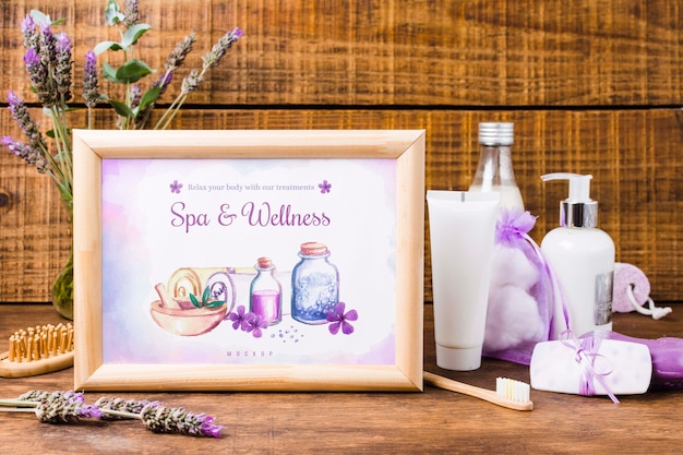 Download Spa and wellness frame mock-up | Free PSD File