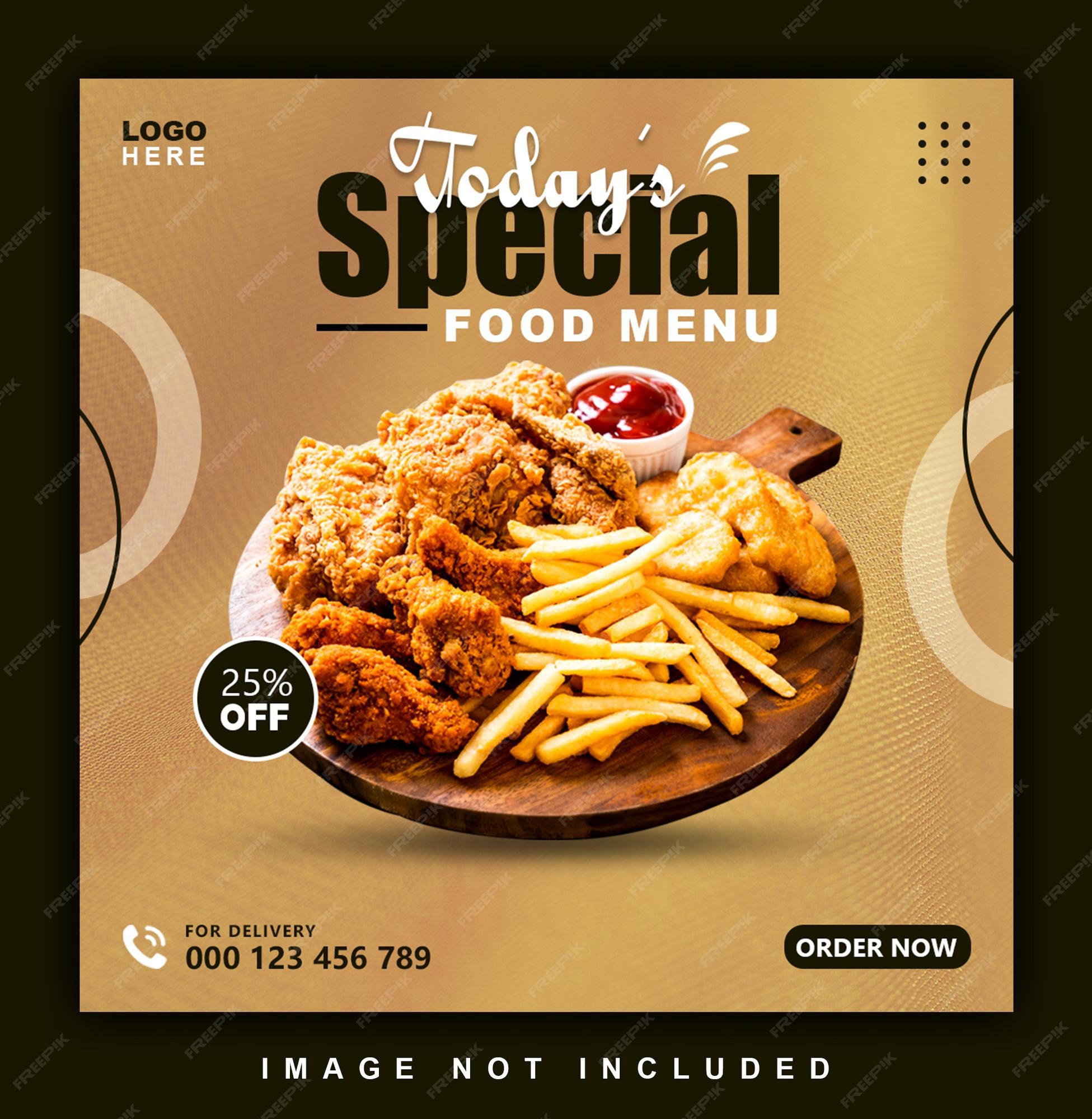 Premium PSD | Special food banner template