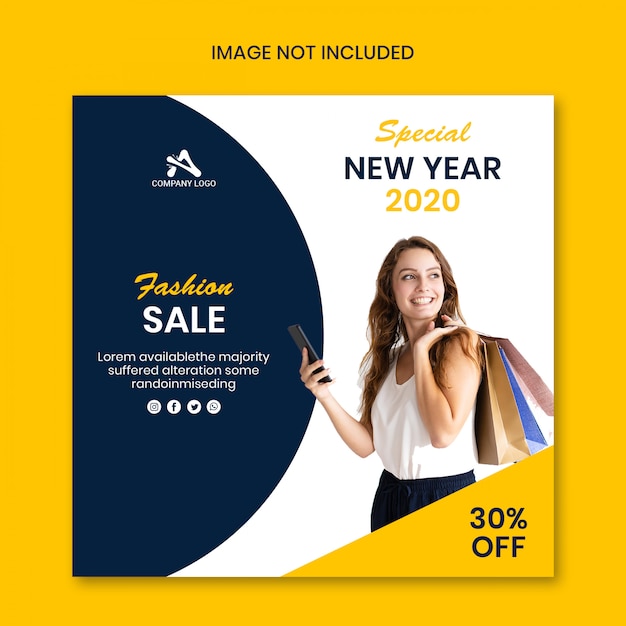 Special offer fashion instagram post design PSD file | Premium Download