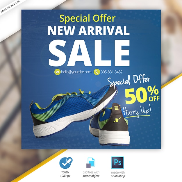 Premium PSD | Special offer sport sale social banners