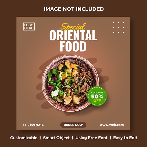 Special oriental food discount menu promotion social media instagram