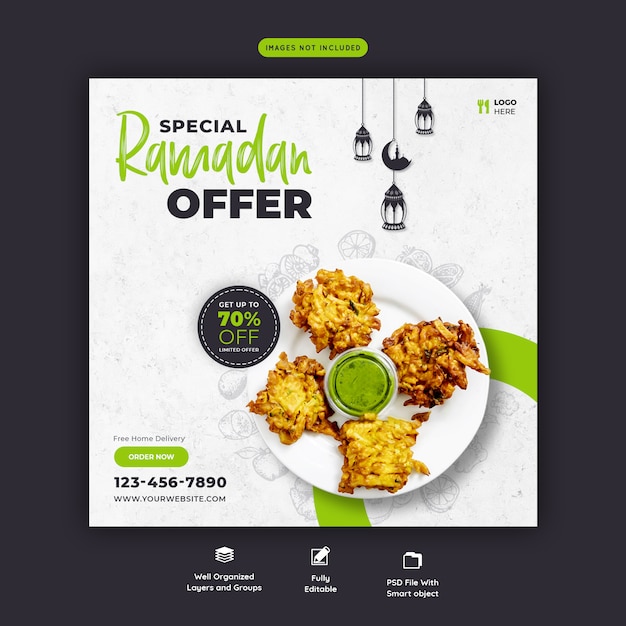 Special ramadan food banner template | Premium PSD File
