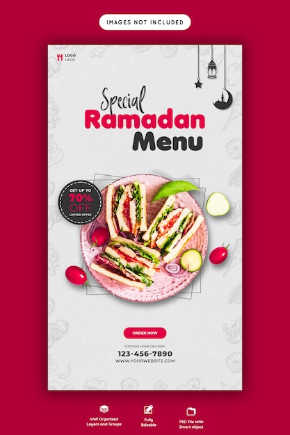 Premium Psd Special Ramadan Food Banner Template