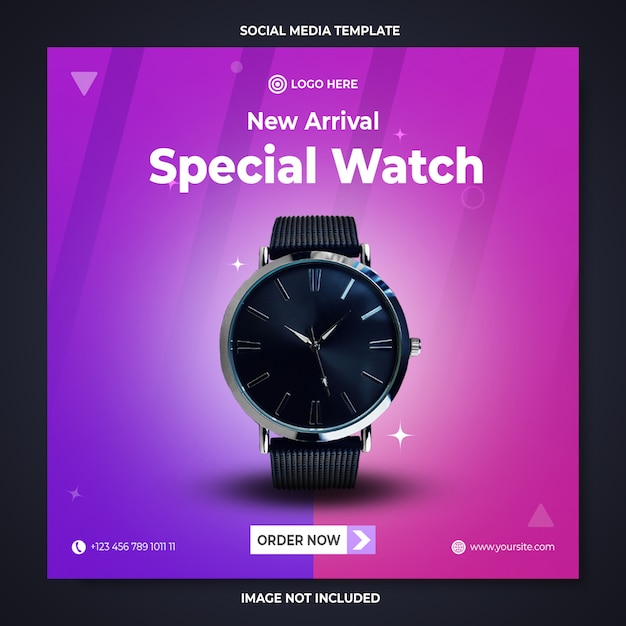 Special watch collection promotion social media banner template Premium Psd