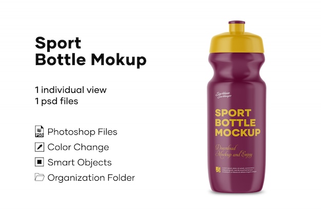 Sport bottle mockup PSD file | Premium Download