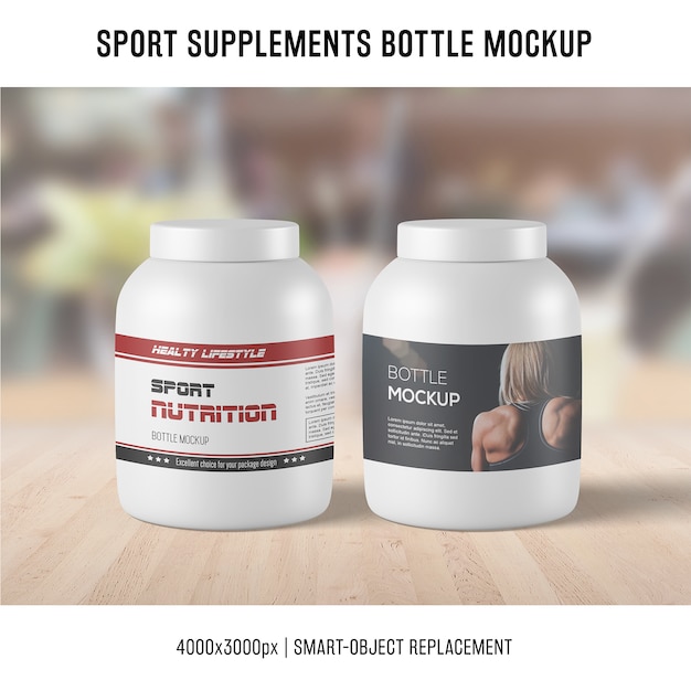 Download Sport supplements bottle mockup | Free PSD File