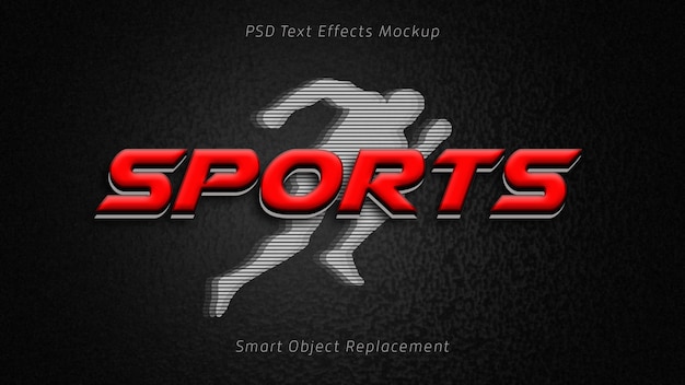 Download Premium PSD | Sports 3d text effect mockup