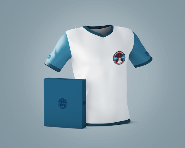 Sports shirt mockup with brand logo | Free PSD File