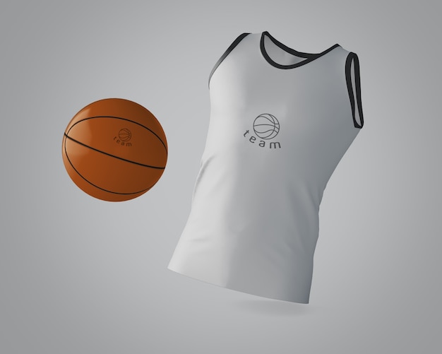 Sports shirt mockup with brand logo PSD file | Free Download