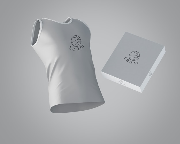 Download Sports shirt mockup with brand logo | Free PSD File