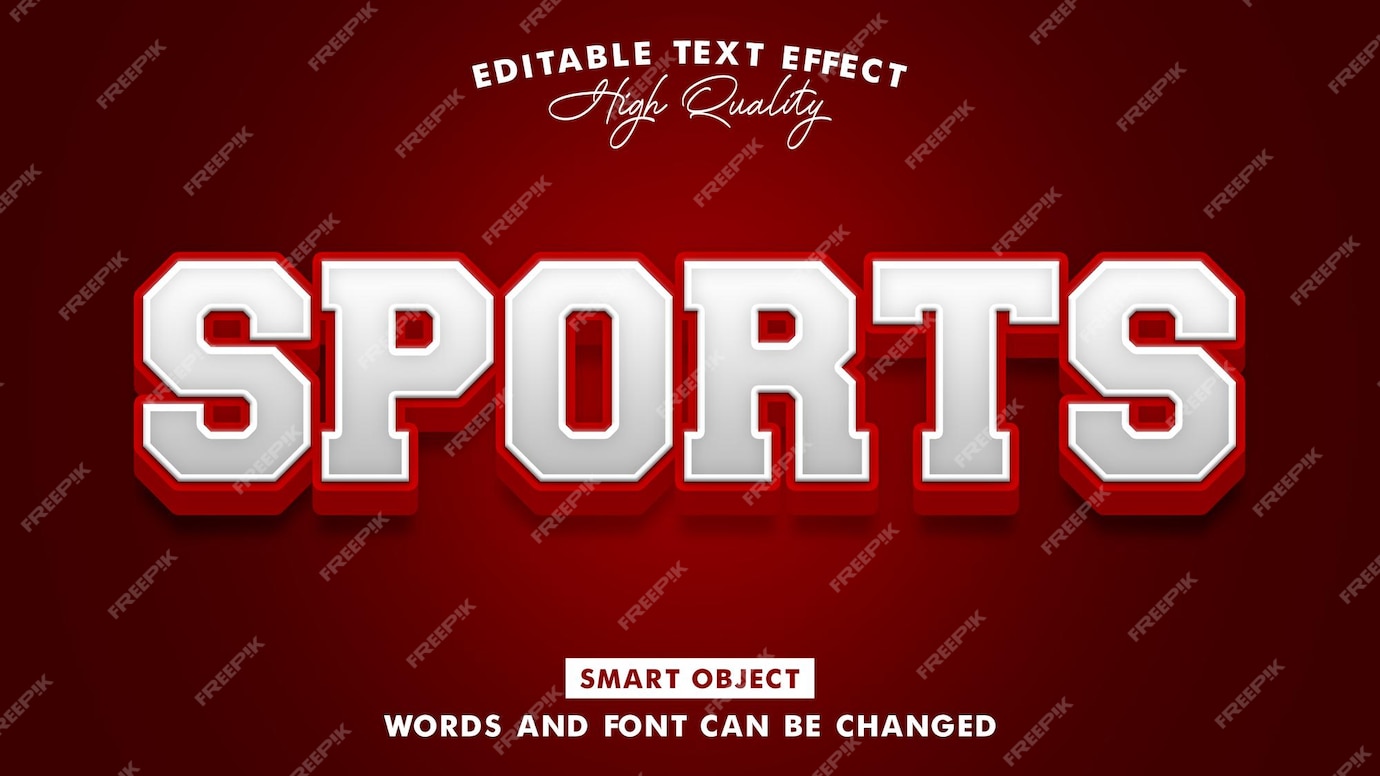 Premium PSD | Sports text style effect