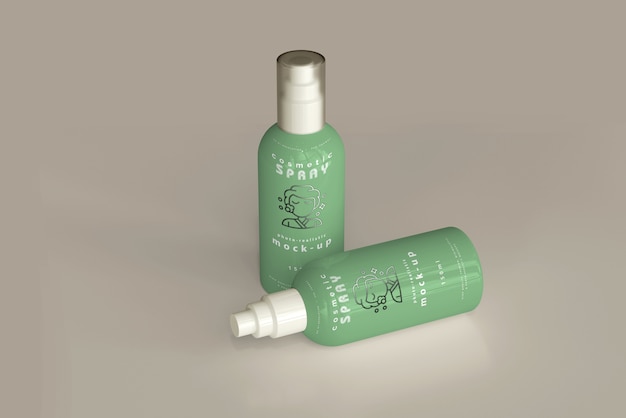 Free PSD | Spray bottle mockup