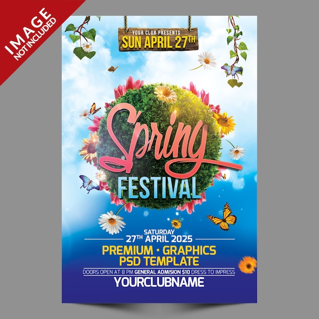 Spring festival flyer | Premium PSD File