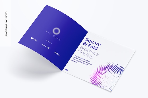 Download Premium Psd Square Bi Fold Brochure Mockup