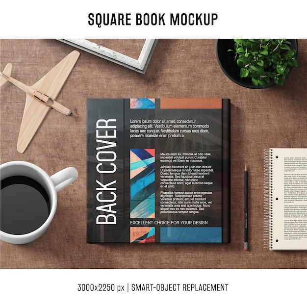 Download Square book mockup PSD file | Free Download