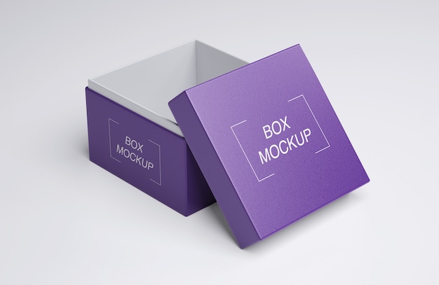 Download Premium PSD | Square box mockup design