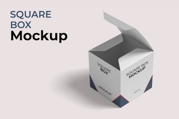 Download Premium PSD | Square box mockup