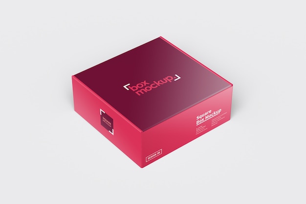 Premium PSD | Square box packaging mockup
