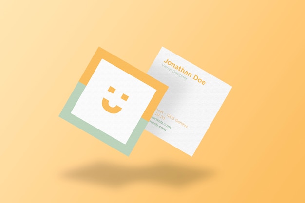 Download Square business card mockup concept PSD file | Premium Download