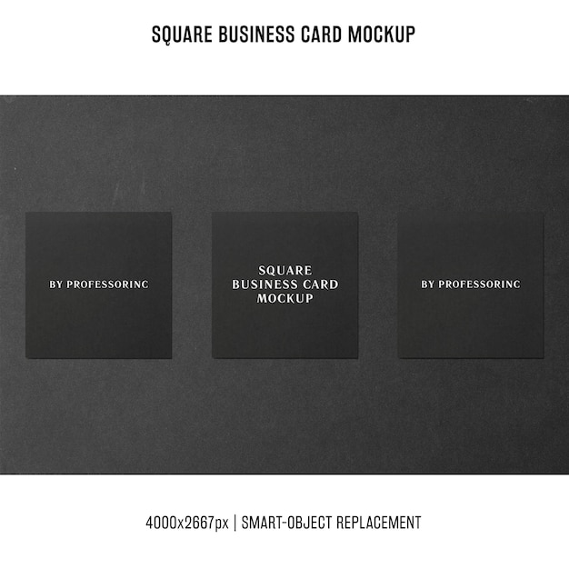 Download Free PSD | Square business card mockup