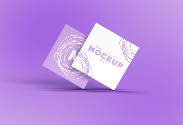 Download Square business card mockup | Premium PSD File PSD Mockup Templates