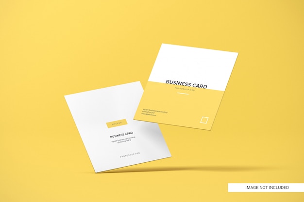 Square business card mockup | Premium PSD File