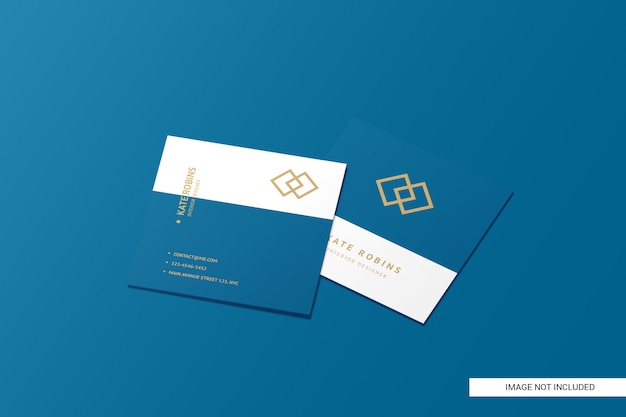 Square business card mockup | Premium PSD File