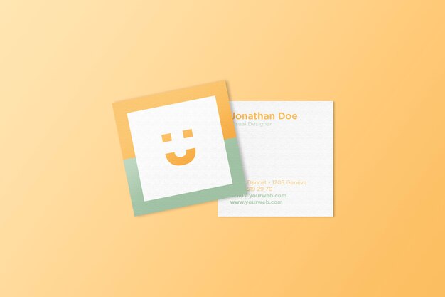 Download Square business card mockup PSD file | Premium Download