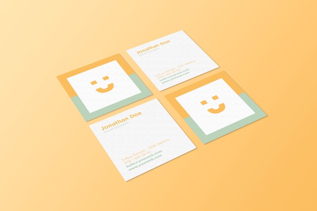 Download Premium Psd Square Business Card Mockup PSD Mockup Templates