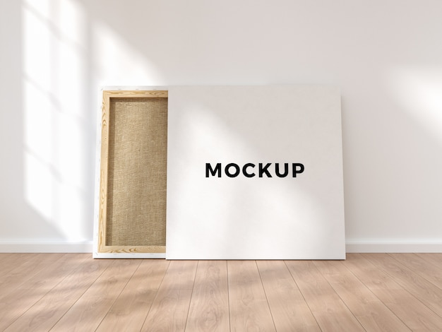 Download Premium PSD | Square canvas mockup