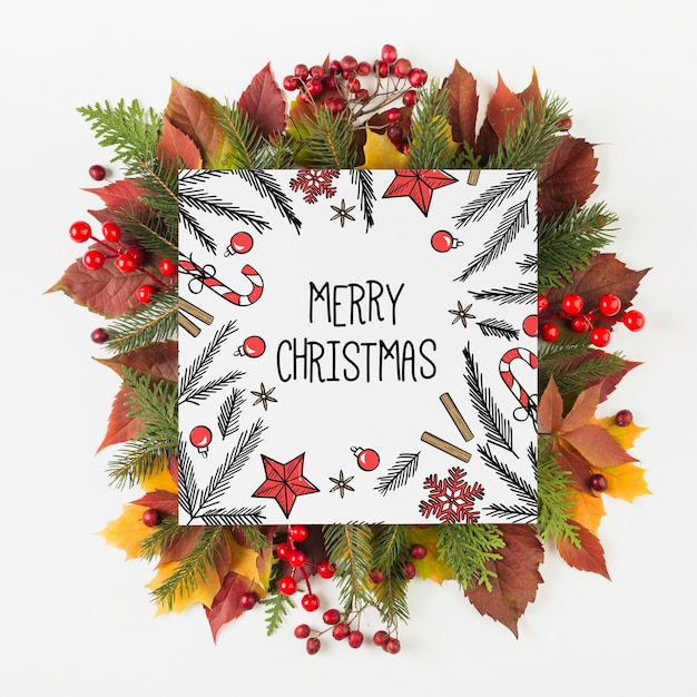 Download Square christmas card mockup PSD file | Free Download