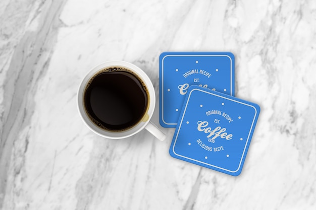 Download Premium Psd Square Coaster Mockup