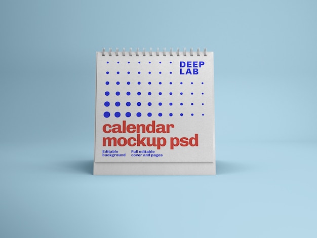 Square Desk Calendar Mockup Premium Psd File