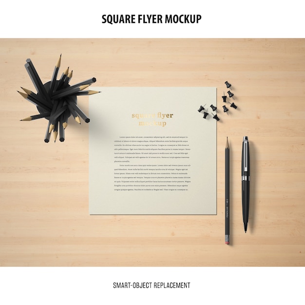 Download Square flyer mockup PSD file | Free Download