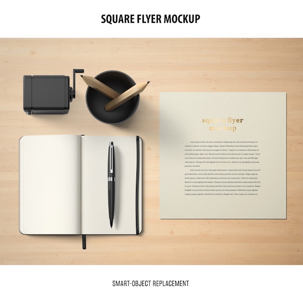 Download Square flyer mockup PSD file | Free Download