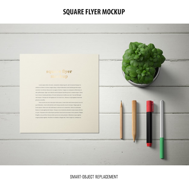 Download Square flyer mockup PSD file | Free Download