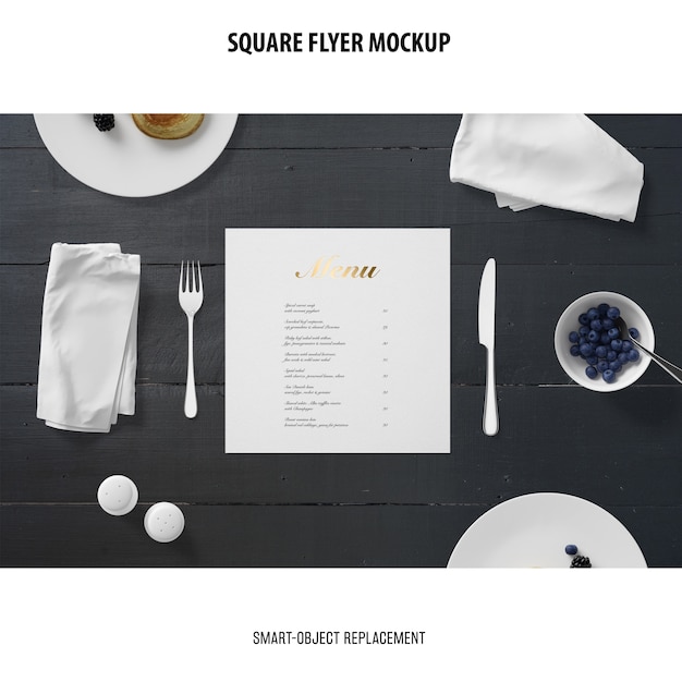 Download Free PSD | Square flyer mockup