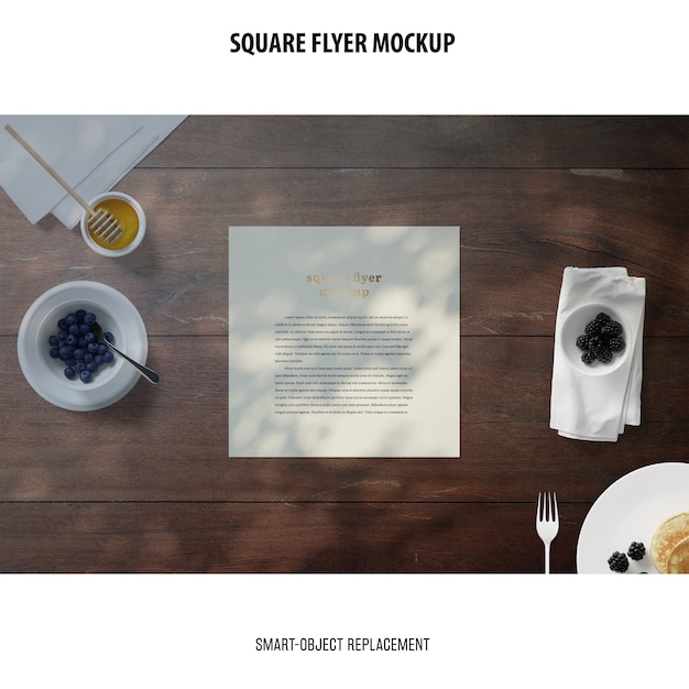 Download Square flyer mockup PSD file | Free Download