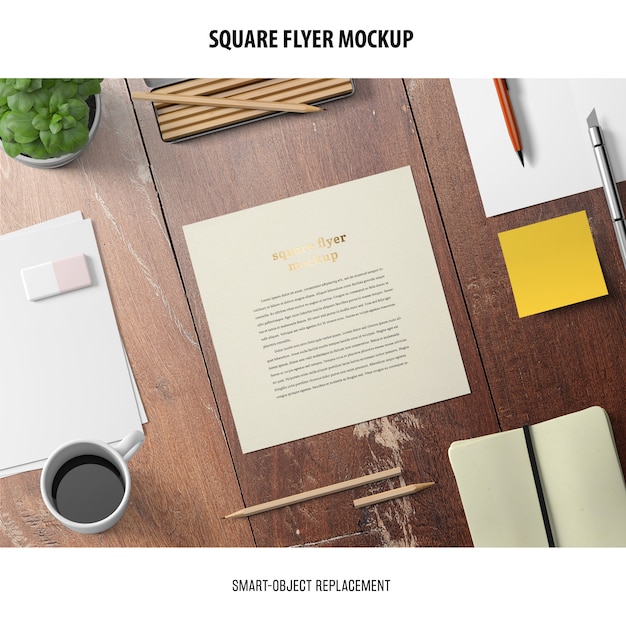 Download Square flyer mockup | Free PSD File