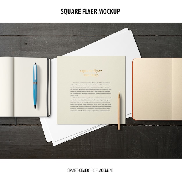 Download Square flyer mockup PSD file | Free Download