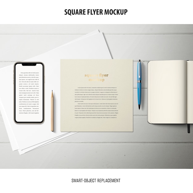 Download Square flyer mockup PSD file | Free Download