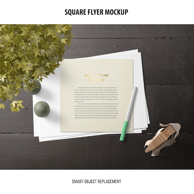 Download Square flyer mockup | Free PSD File