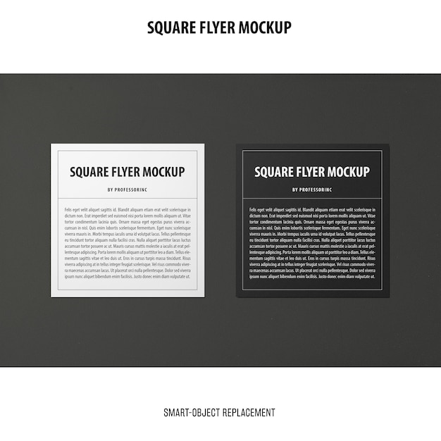 Download Free PSD | Square flyer mockup