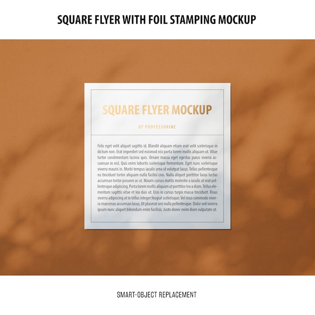 Download Free PSD | Square flyer mockup
