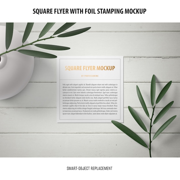 Download Free PSD | Square flyer mockup