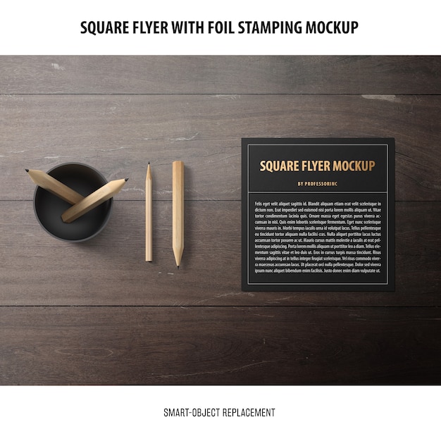 Download Free PSD | Square flyer mockup