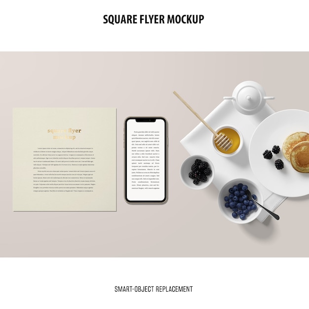 Download Square flyer mockup PSD file | Free Download