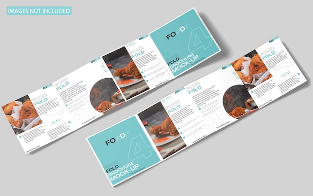 Download Square four-fold brochure mockup | Premium PSD File