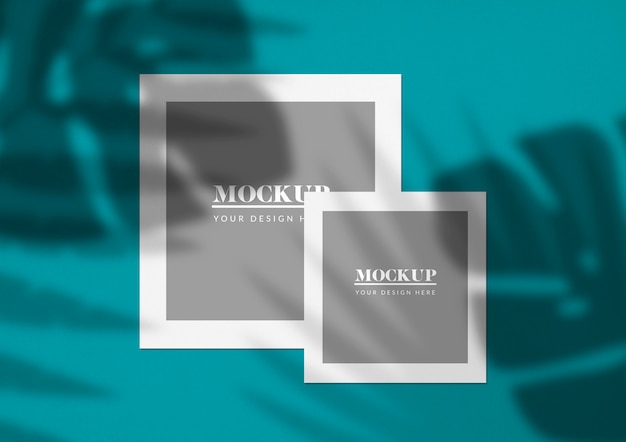 Download Free PSD | Square frames mockup