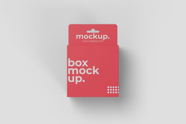 Download Premium Psd Square Hanging Box Mockup Front Angle View